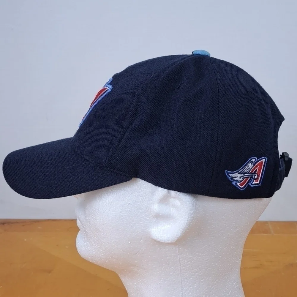 Y2k Anaheim Angeles embroidered  logo blue pull tab casual MLB baseball hat cap